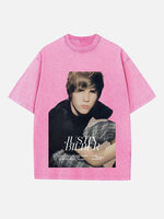 Justin Bieber Print Round Neck T-shirt