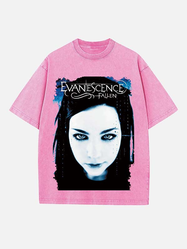 Evanescence Print Round Neck T-shirt