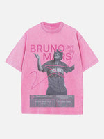 Bruno Mars Print Round Neck T-shirt