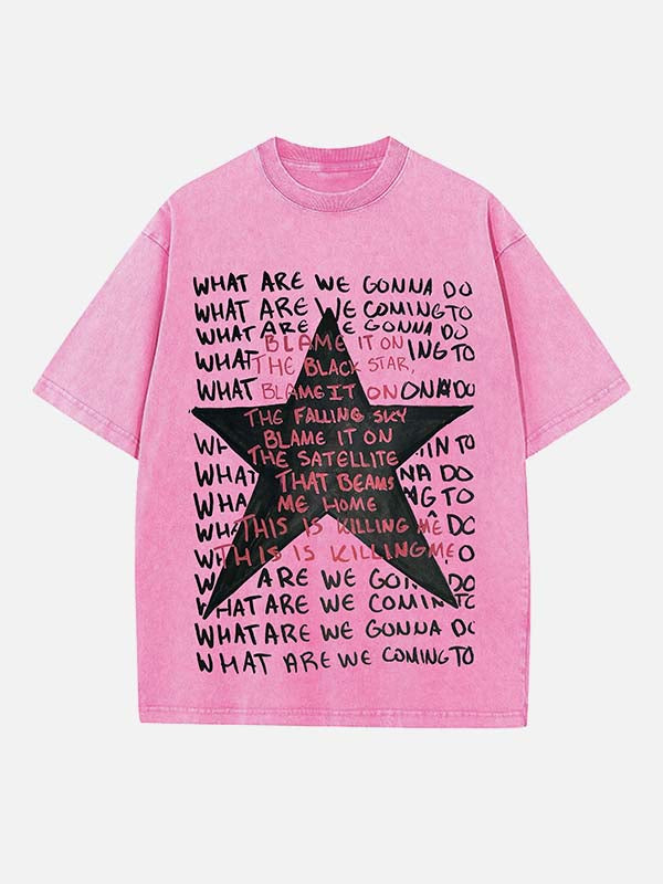 Radiohead Print Round Neck T-shirt