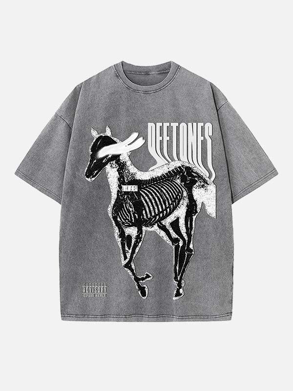 Deftones Print Round Neck T-shirt