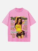 Beyoncé Print Round Neck T-shirt