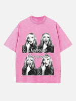 Sabrina Carpenter Print Round Neck T-shirt
