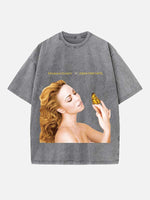 Mariah Carey Print Round Neck T-shirt