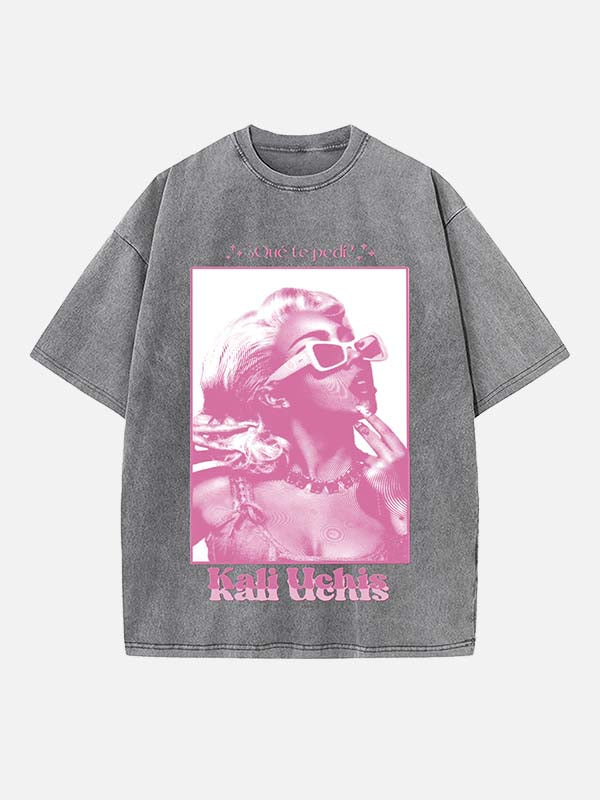 Kali Uchis Print Round Neck T-shirt