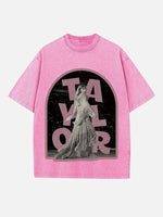 Taylor Swift Print Round Neck T-shirt