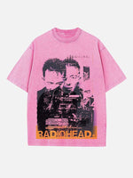 Radiohead Print Round Neck T-shirt