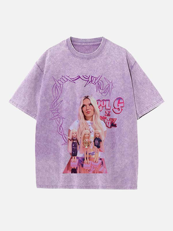 Karol G Print Round Neck T-shirt