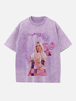 Karol G Print Round Neck T-shirt