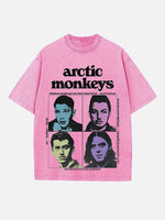 Arctic Monkeys Print Round Neck T-shirt