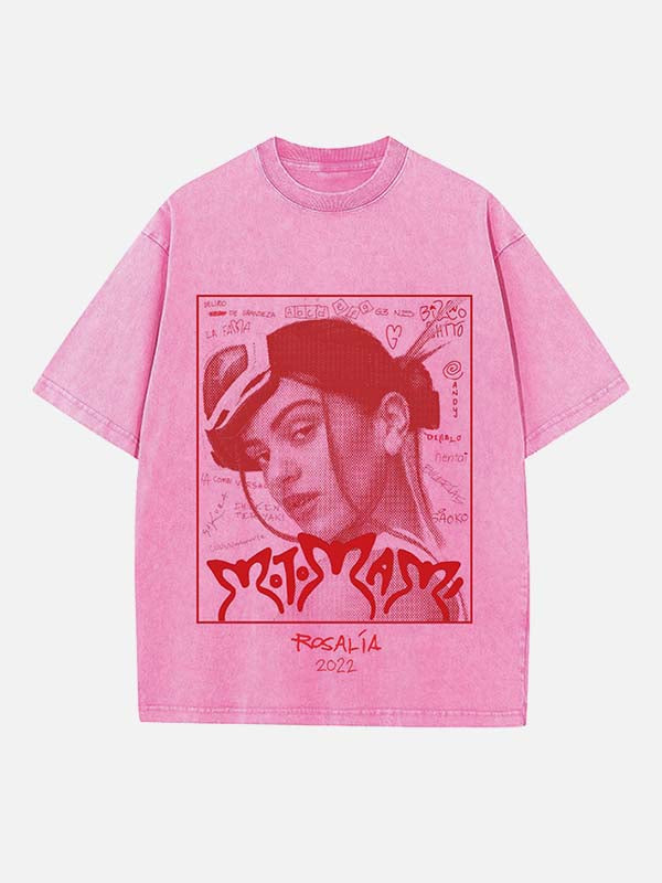 Rosalía Print Round Neck T-shirt
