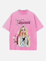 Avril Lavigne Print Round Neck T-shirt