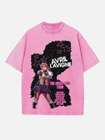 Avril Lavigne Print Round Neck T-shirt