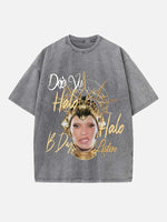 Beyoncé Print Round Neck T-shirt
