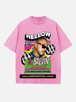 J Balvin Print Round Neck T-shirt