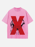 Madonna Print Round Neck T-shirt