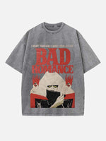 Lady Gaga Print Round Neck T-shirt
