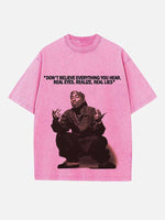 2Pac Print Round Neck T-shirt