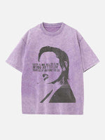 Demi Lovato Print Round Neck T-shirt