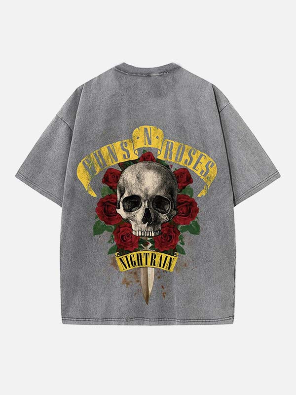 GUNS N' ROSES Print Round Neck T-shirt