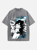Deftones Print Round Neck T-shirt