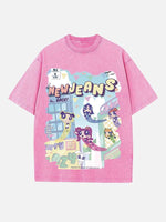 NewJeans Print Round Neck T-shirt