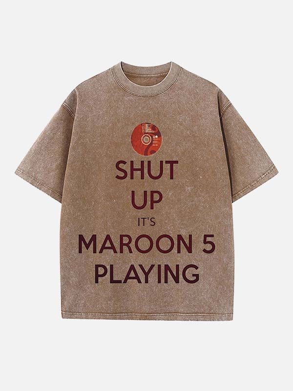 Maroon 5 Print Round Neck T-shirt