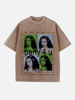Charli xcx Print Round Neck T-shirt