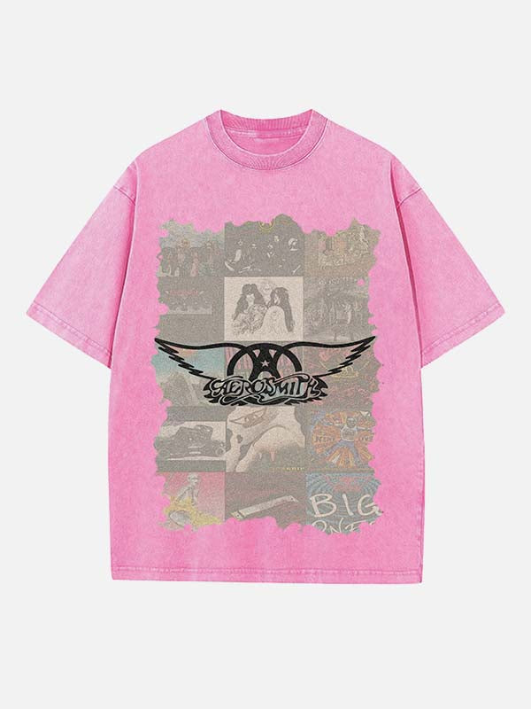 Aerosmith Print Round Neck T-shirt