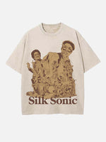 Bruno Mars Print Round Neck T-shirt