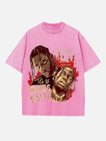 Travis Scott Print Round Neck T-shirt