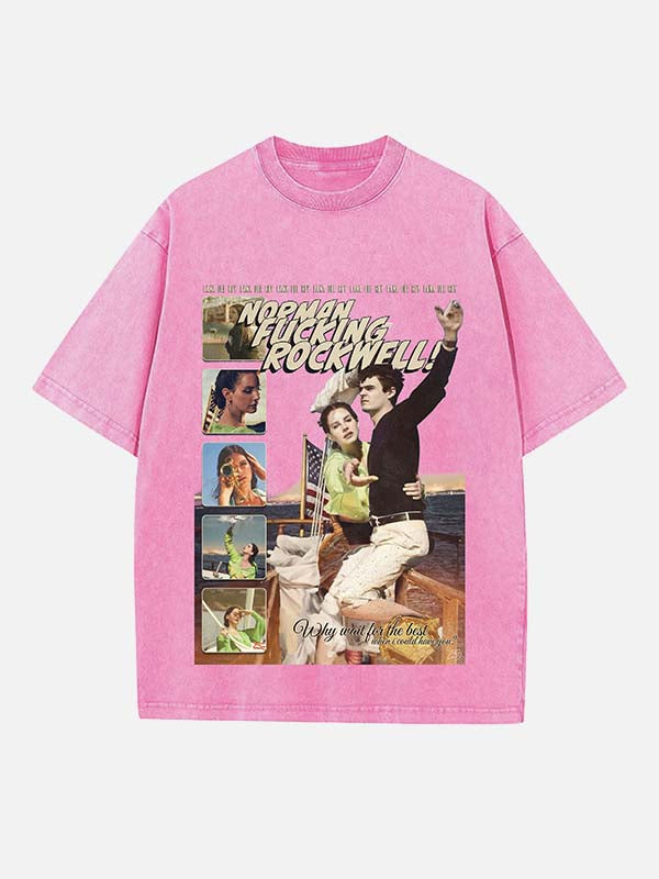 Lana Del Rey Print Round Neck T-shirt