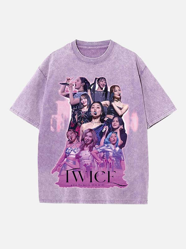 TWICE Print Round Neck T-shirt
