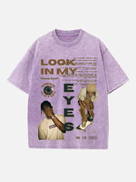 Travis Scott Print Round Neck T-shirt