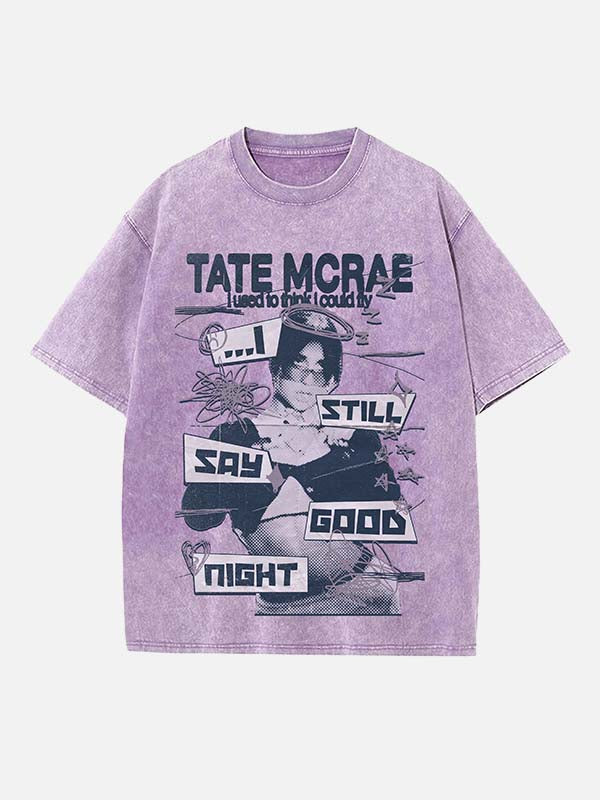 Tate McRae Print Round Neck T-shirt