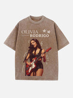Olivia Rodrigo Print Round Neck T-shirt