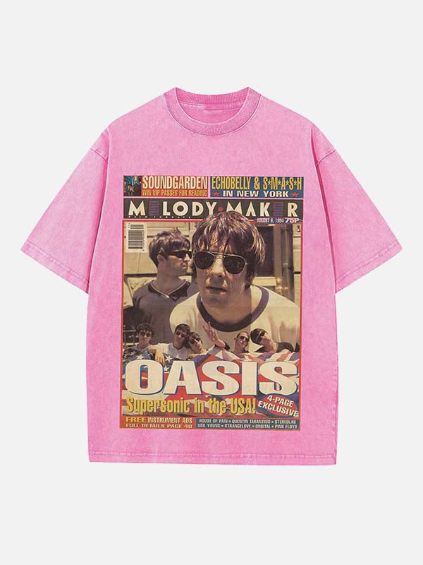 Oasis Print Round Neck T-shirt