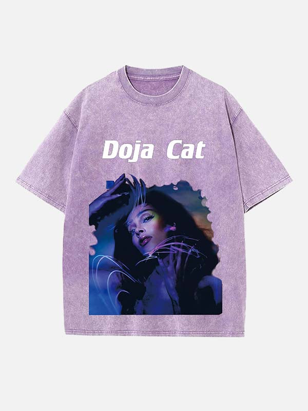 Doja Cat Print Round Neck T-shirt