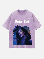 Doja Cat Print Round Neck T-shirt