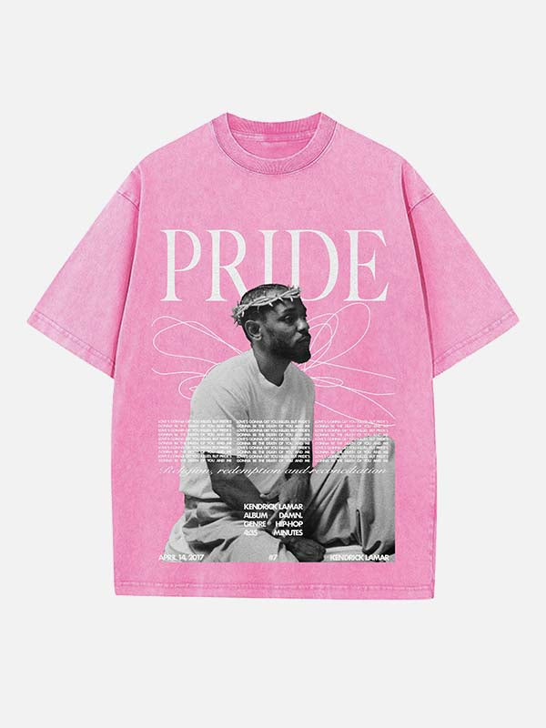 Kendrick Lamar Print Round Neck T-shirt