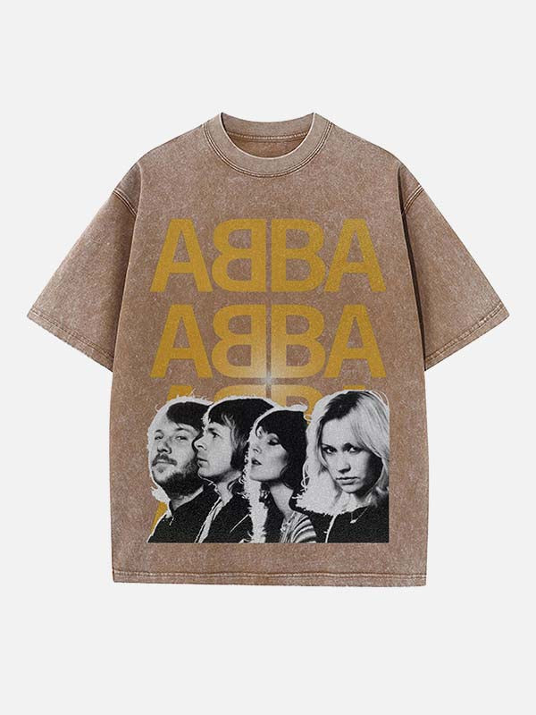 ABBA Print Round Neck T-shirt
