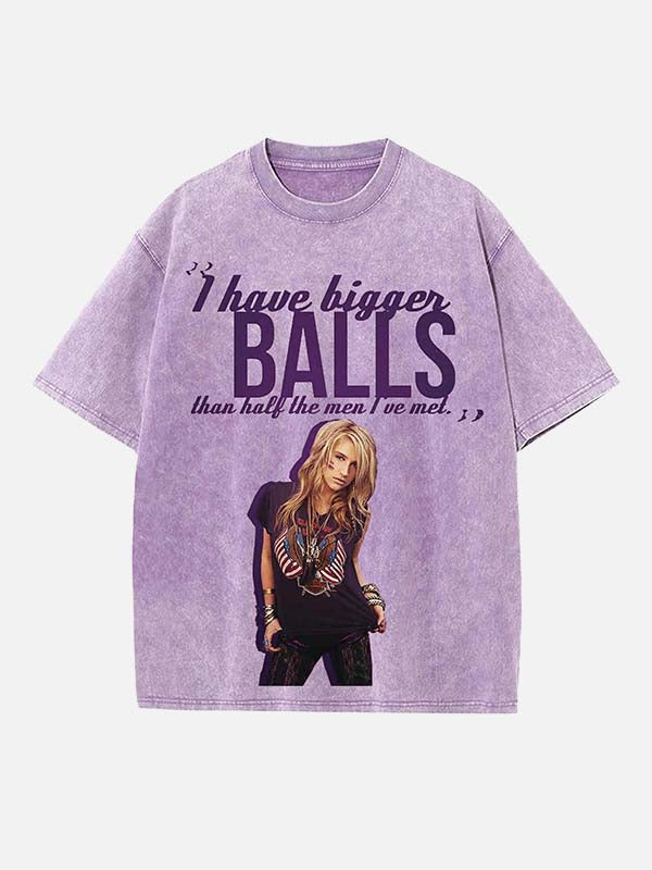 Kesha Print Round Neck T-shirt