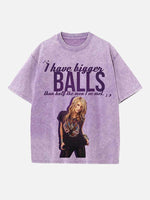 Kesha Print Round Neck T-shirt