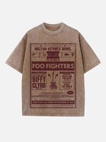 Foo Fighters Print Round Neck T-shirt