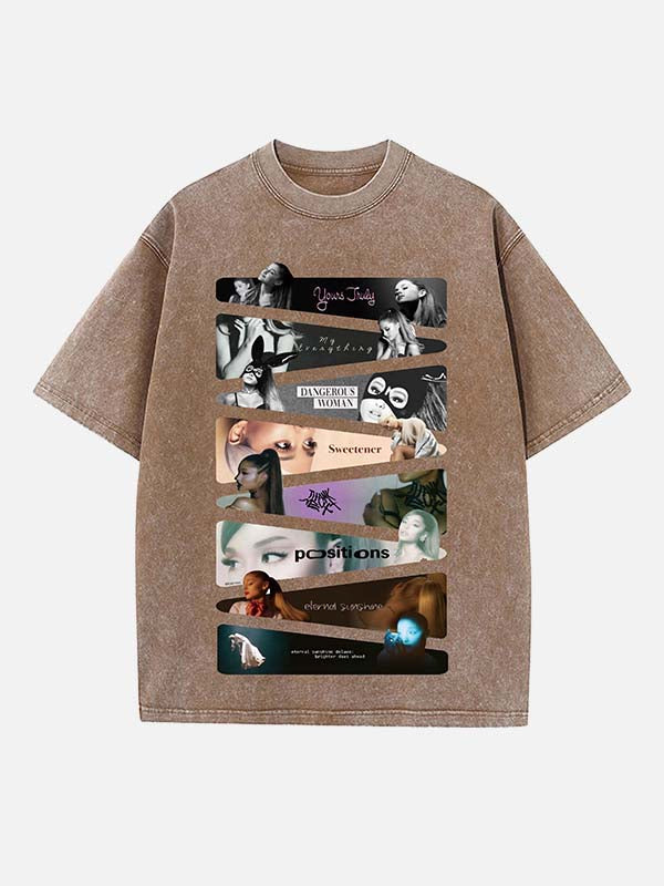 Ariana Grande Print Round Neck T-shirt