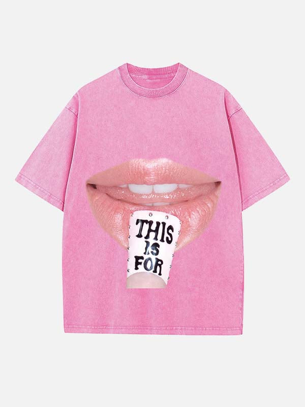 TWICE Print Round Neck T-shirt