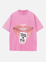 TWICE Print Round Neck T-shirt