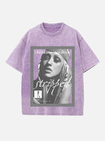 Christina Aguilera Print Round Neck T-shirt
