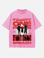 Twenty One Pilots Print Round Neck T-shirt