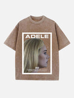 Adele Print Round Neck T-shirt